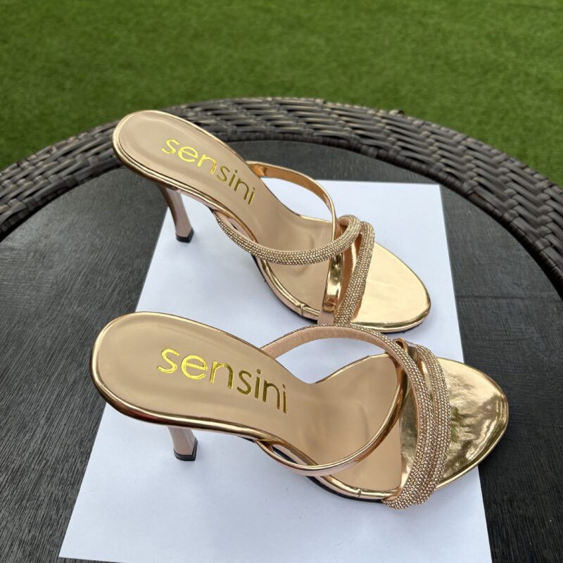 ORIGINAL SENSINI HANDMADE HEELS (GOLD) AF427