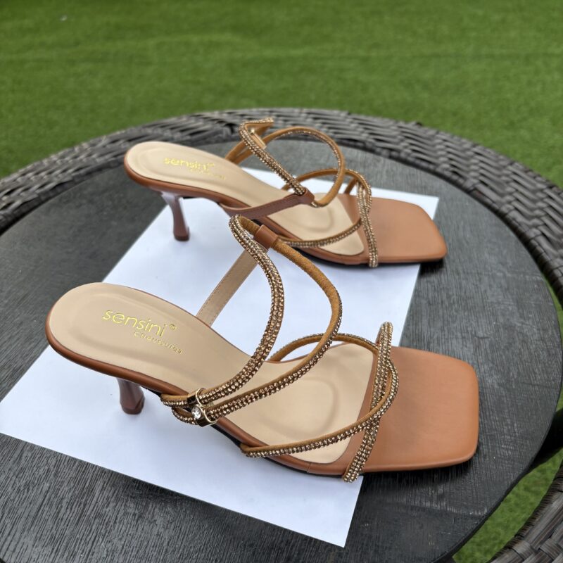 ORIGINAL SENSINI HANDMADE HEELS (BROWN) PM35